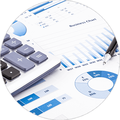 Prediction Validation - Charts calculator and pen closeup